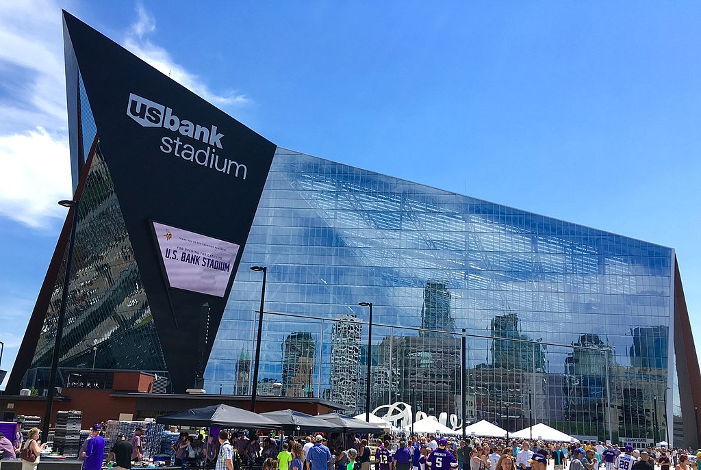 US Bank Stadium. Arenas incríveis do mundo esportivo.