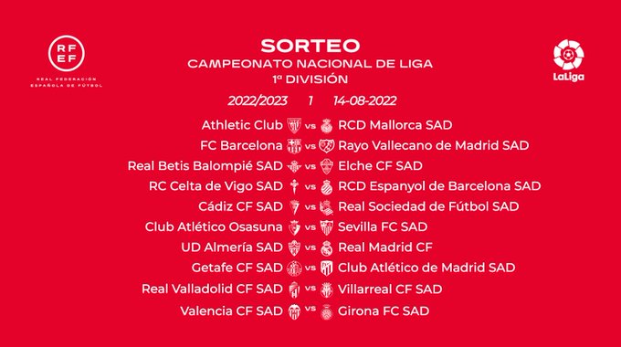 Calendário La Liga