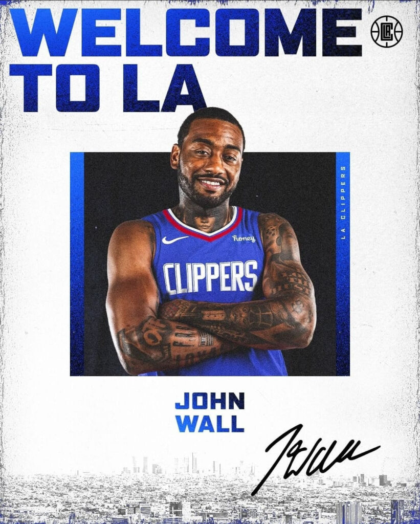 John Wall no LA Clippers. Foto: Divulgação