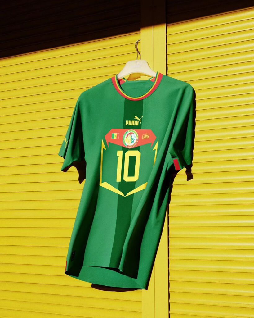 Camisa 2 de Senegal para a Copa do Mundo de 2022. Foto: Reprodução/Twitter